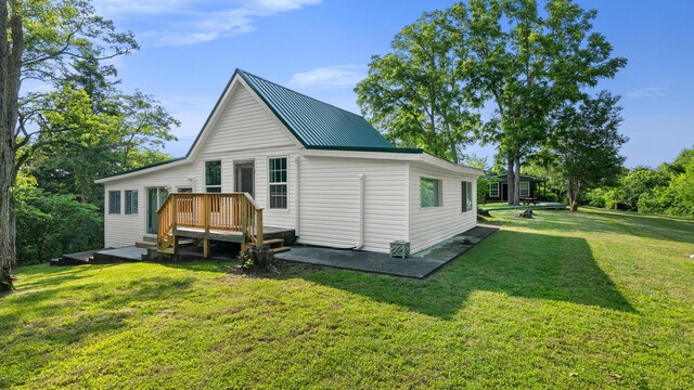 261 Buzzard Roost Rd, Bulls Gap, TN 37711 - rear view of property with a lawn and a deck