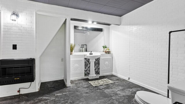 261 Buzzard Roost Rd, Bulls Gap, TN 37711 - interior space featuring heating unit and a sink