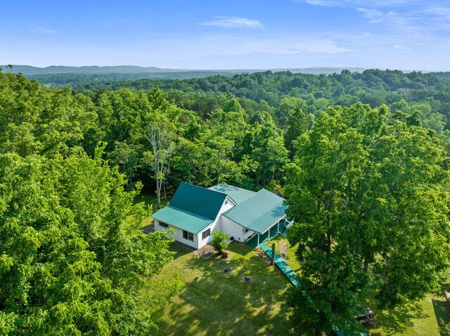 261 Buzzard Roost Rd, Bulls Gap, TN 37711 - aerial view of property and surrounding area with a heavily wooded area