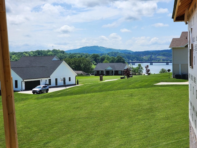 4110 Harbor View Dr, Morristown, TN 37814 - view of green lawn featuring a water and mountain view