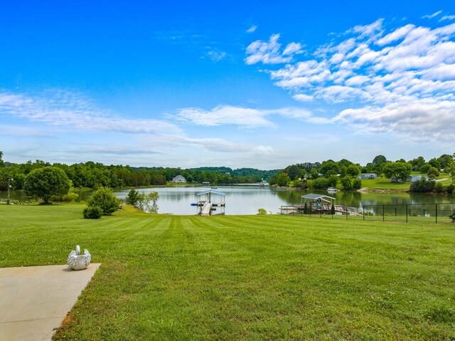 1114 Lake Ridge Dr, Dandridge, TN 37725 - water view featuring a boat dock