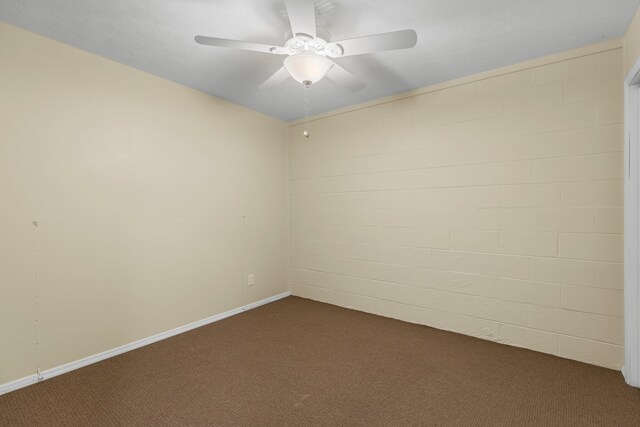 1114 Lake Ridge Dr, Dandridge, TN 37725 - spare room with a ceiling fan and dark carpet