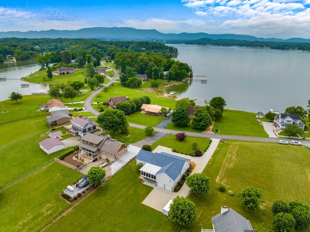1114 Lake Ridge Dr, Dandridge, TN 37725 - bird's eye view of a water and mountain view