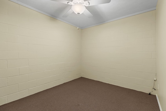 1114 Lake Ridge Dr, Dandridge, TN 37725 - unfurnished room featuring dark carpet and ceiling fan