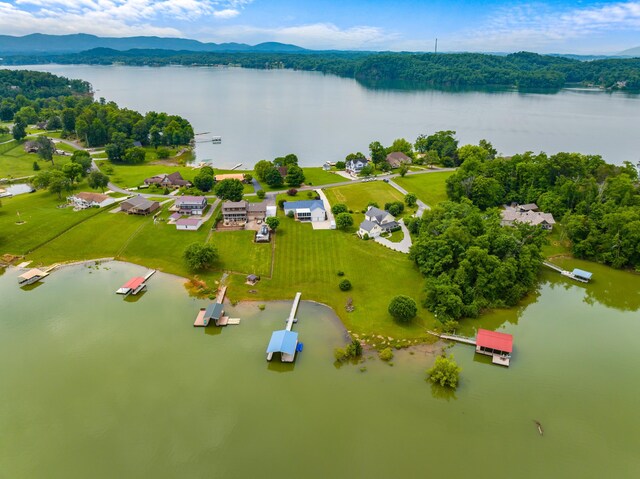 1114 Lake Ridge Dr, Dandridge, TN 37725 - aerial view of a water and mountain view