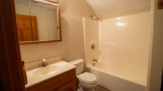 158 Delph Ln, Mooresburg, TN 37811 - bathroom featuring lofted ceiling, vanity, and bathing tub / shower combination