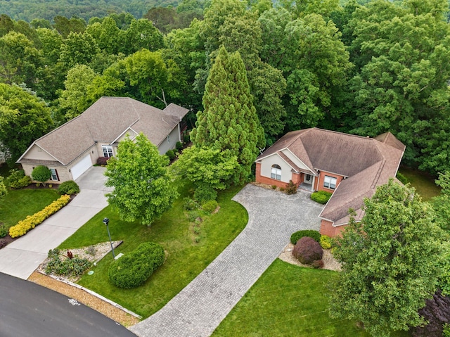 117 Tahlequah Ln, Loudon, TN 37774 - aerial view of property and surrounding area featuring a heavily wooded area