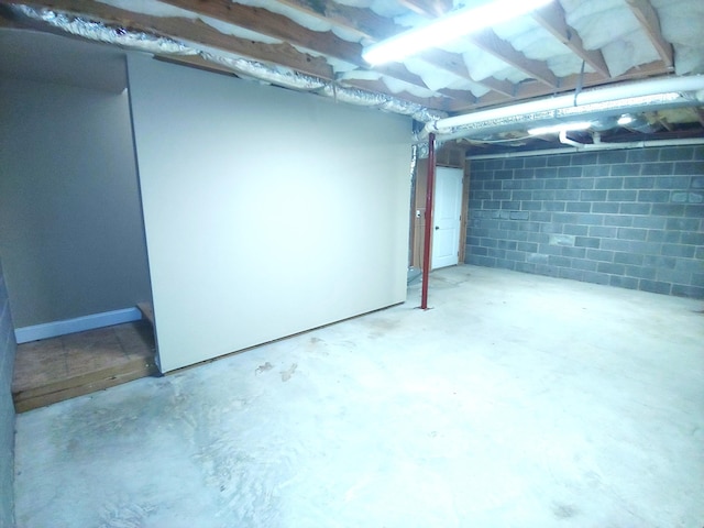 2015 Brights View Ln, Morristown, TN 37814 - unfinished below grade area featuring concrete block wall