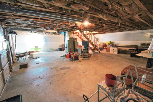 5780 Catawba Ln, Morristown, TN 37814 - below grade area featuring stairway and heating unit