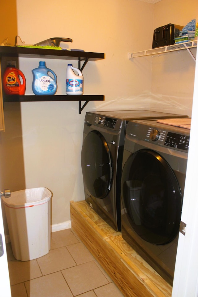 852 Quiet Oaks Way, Dandridge, TN 37725 - washroom with washer and dryer and light tile patterned flooring