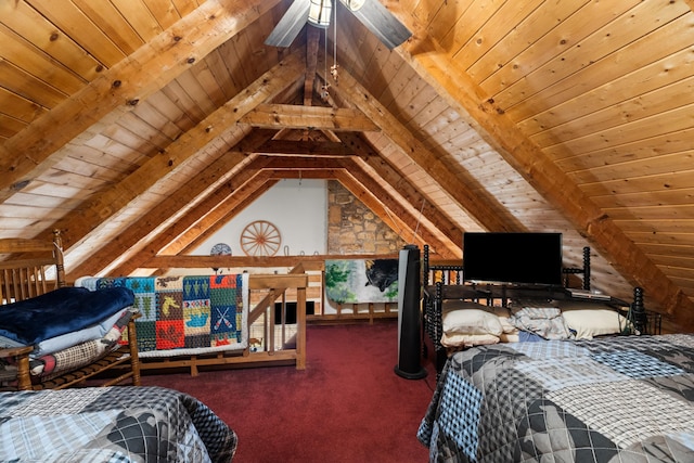 1055 Dean Cir, Dandridge, TN 37725 - carpeted bedroom featuring wooden ceiling
