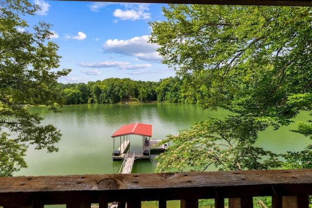1055 Dean Cir, Dandridge, TN 37725 - dock featuring a water view and a wooded view