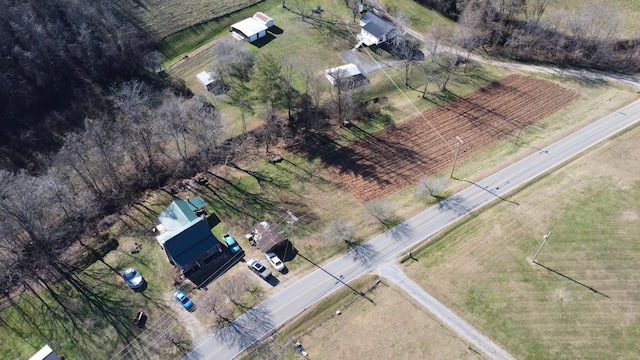 bird's eye view featuring a rural view