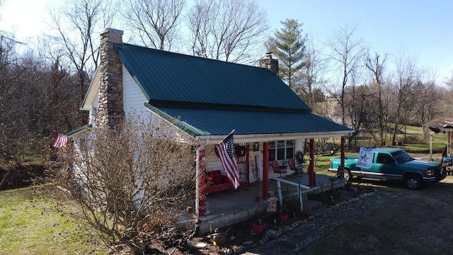 exterior space featuring covered porch