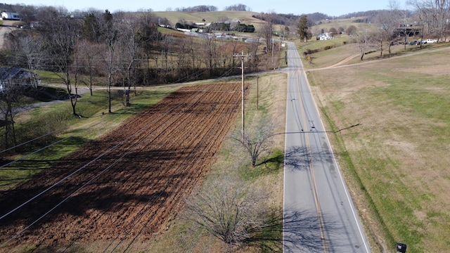 bird's eye view with a rural view