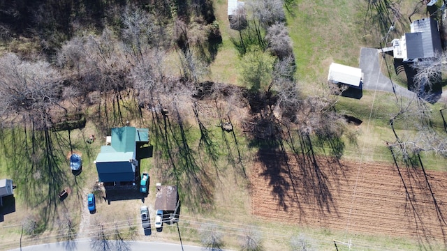 drone / aerial view featuring a rural view