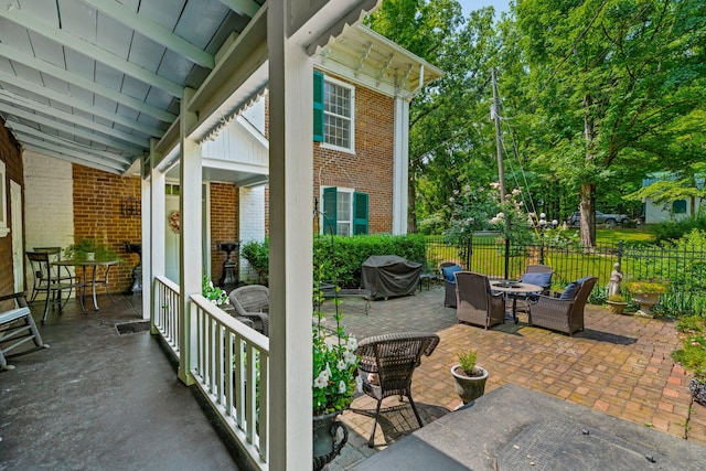 1130 Squirewood Way, Dandridge, TN 37725 - fenced backyard featuring a grill, a patio area, and outdoor dining area
