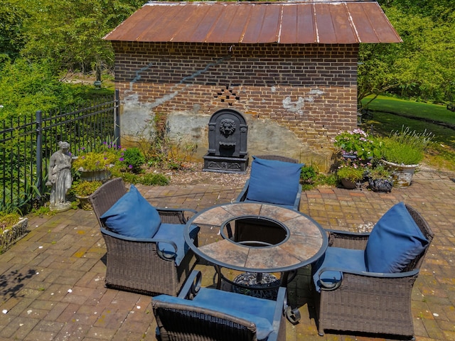 1130 Squirewood Way, Dandridge, TN 37725 - view of patio featuring a fire pit
