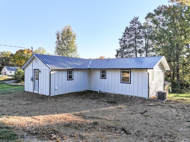 back of property with cooling unit