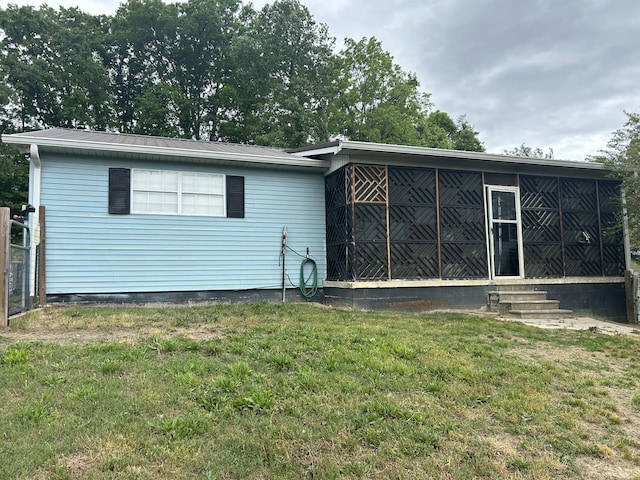 281 Webb Rd, Rogersville, TN 37857 - rear view of house with a yard and entry steps