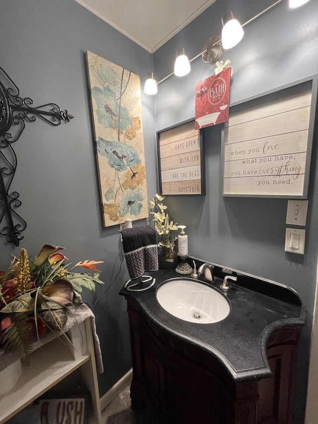 281 Webb Rd, Rogersville, TN 37857 - bathroom featuring vanity and ornamental molding