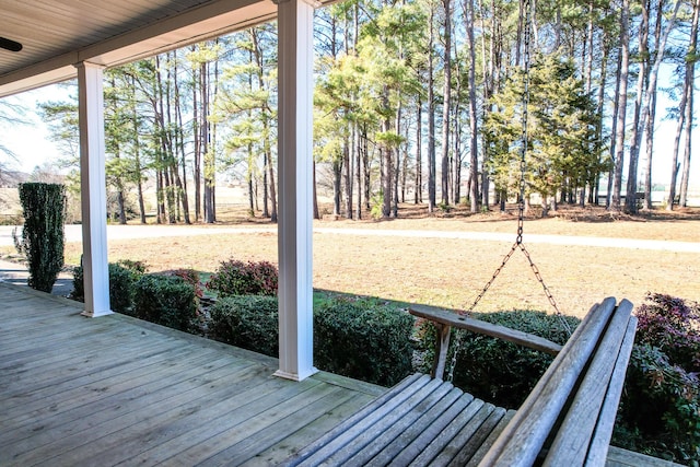 view of wooden deck