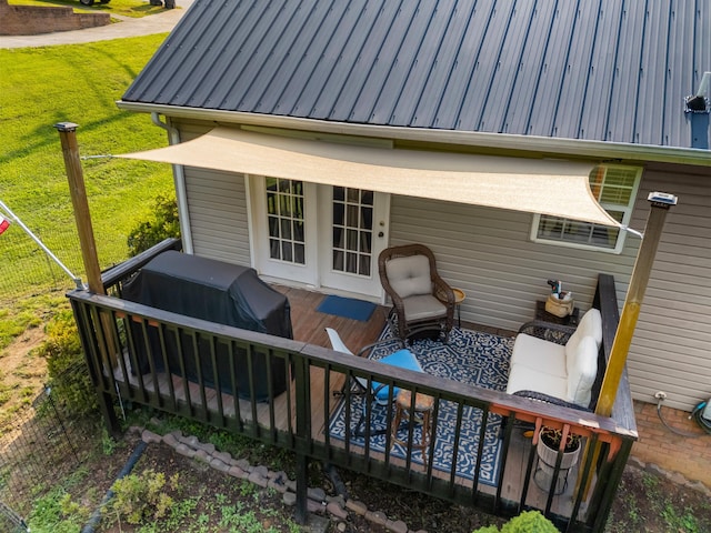 3912 Isaac Ave, Morristown, TN 37814 - wooden deck with outdoor dining space and a yard