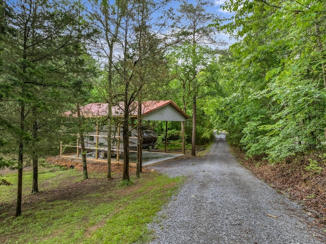 exterior space with driveway