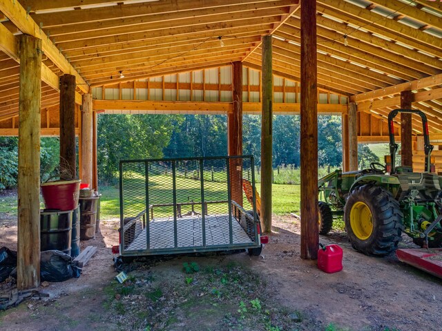 view of patio / terrace featuring an outdoor structure