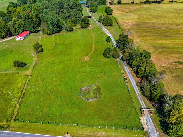 drone / aerial view with a rural view