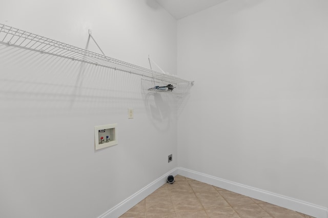 laundry room with hookup for a washing machine and electric dryer hookup