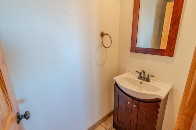 bathroom featuring vanity and tile patterned flooring