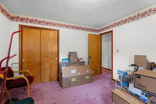 879 Dogwood Ln, Talbott, TN 37877 - carpeted bedroom with a textured ceiling and a closet