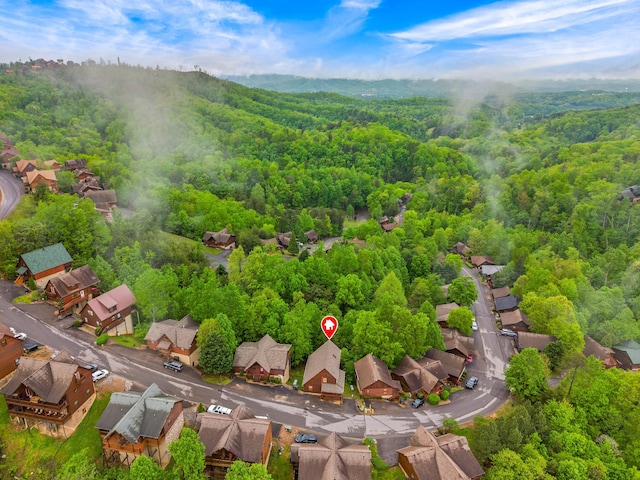 bird's eye view with a residential view and a forest view