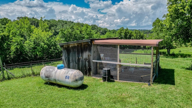 625 Trentham Hollow Rd, Parrottsville, TN 37843 - view of poultry coop with a view of trees