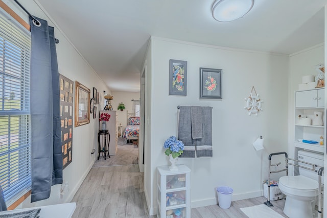 625 Trentham Hollow Rd, Parrottsville, TN 37843 - bathroom with wood finished floors and crown molding