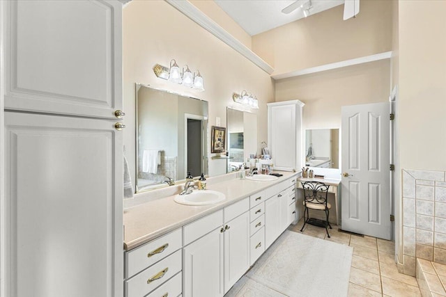 419 Colonial St, Jefferson City, TN 37760 - bathroom featuring double vanity and tile patterned floors