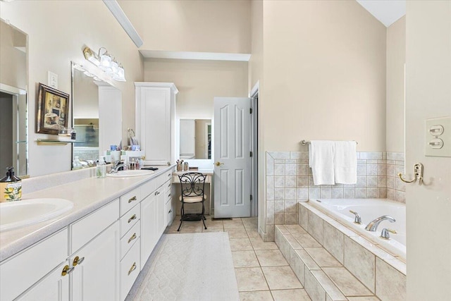 419 Colonial St, Jefferson City, TN 37760 - full bath featuring double vanity, a bath, and tile patterned floors