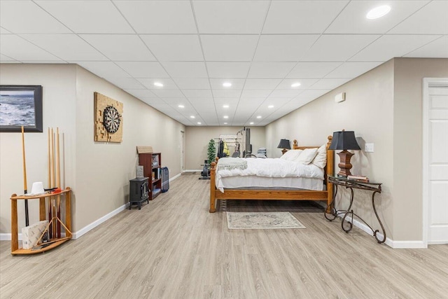 419 Colonial St, Jefferson City, TN 37760 - bedroom featuring baseboards, wood finished floors, recessed lighting, and a paneled ceiling