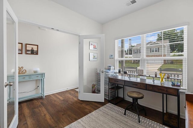 525 Cliff St, Morristown, TN 37814 - office featuring wood finished floors, healthy amount of natural light, french doors, and baseboards