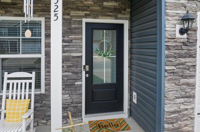 525 Cliff St, Morristown, TN 37814 - entrance to property featuring stone siding and a porch
