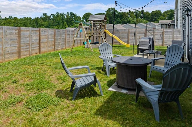 525 Cliff St, Morristown, TN 37814 - view of yard featuring a playground and a fire pit