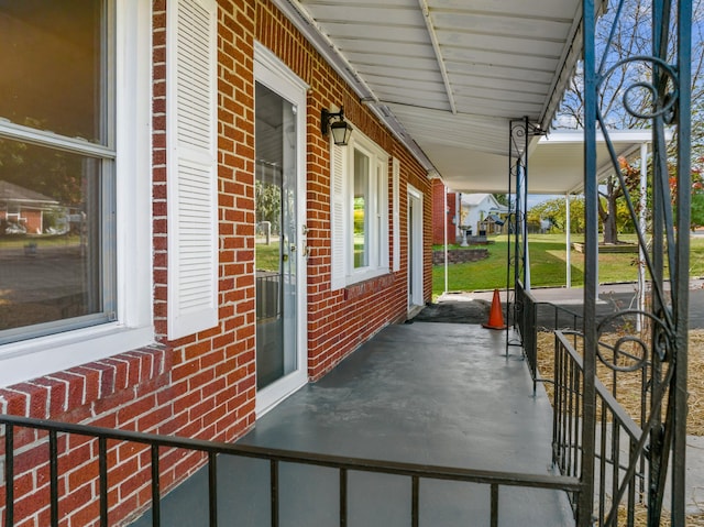 view of patio with covered porch