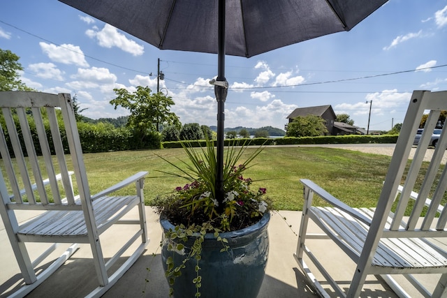 view of yard with a patio