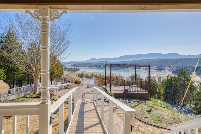 property view of mountains with a water view