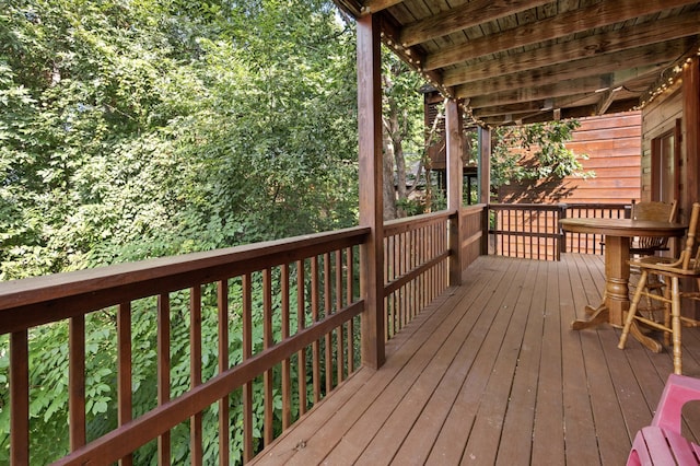 view of wooden deck