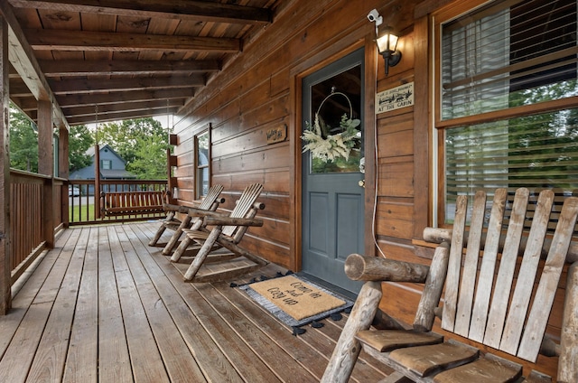 property entrance with a porch