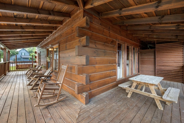 view of wooden terrace