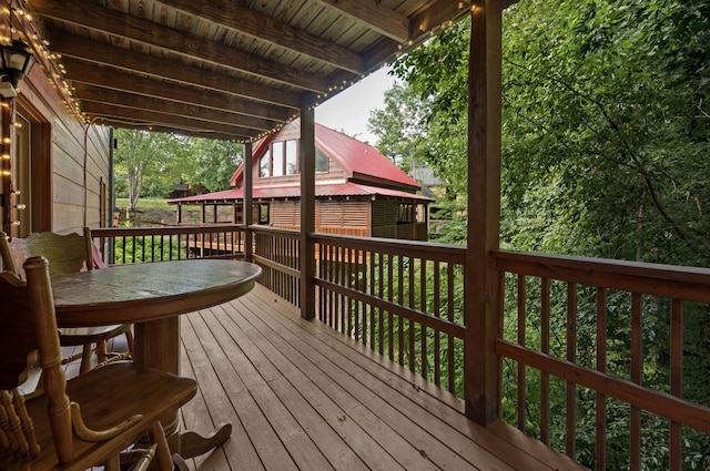 view of wooden terrace