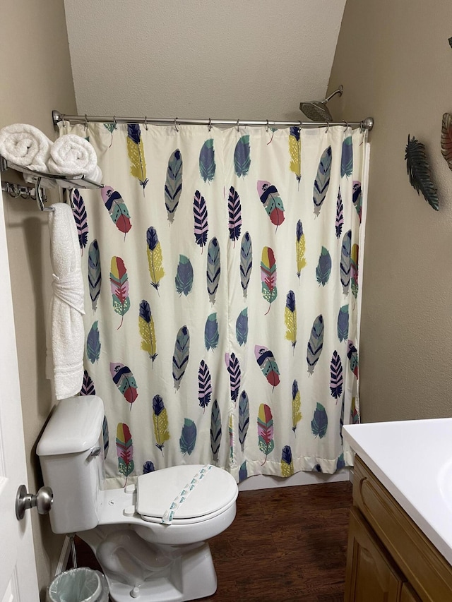104-116 Circle Rd, Newport, TN 37821 - full bathroom with wood finished floors, vanity, and curtained shower